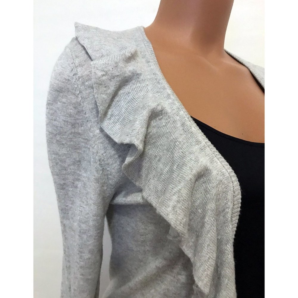 American Rag Ruffle Cardigan Sweater Size M - Picture 2 of 6